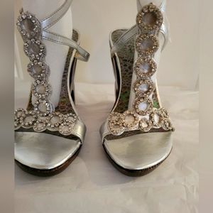 Wild Pair Silver Rheinstone Sandals